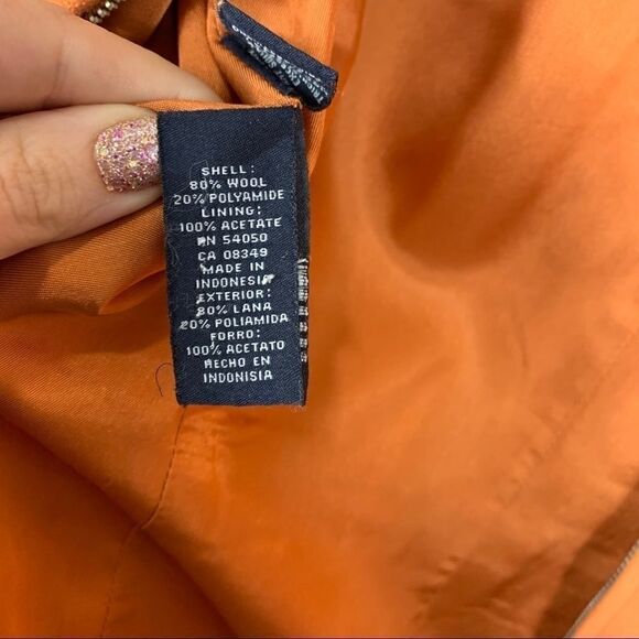 Jones New York Signature orange wool blend size 6 - Picture 7 of 12